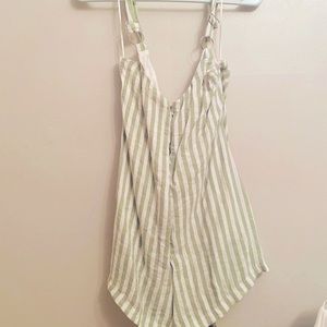 Showpo striped green & white romper